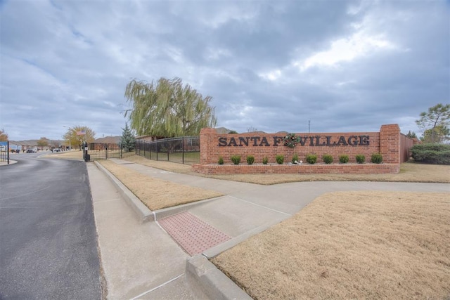 view of community sign