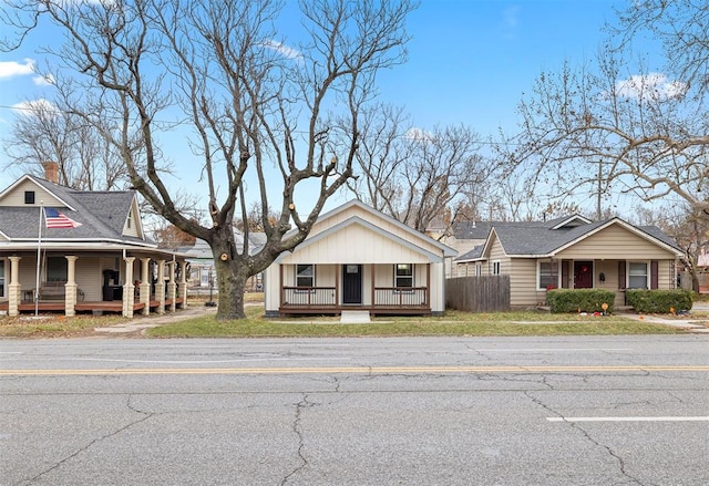 view of front of home with a porch