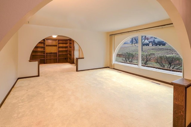 interior space featuring carpet floors