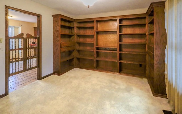 interior space with light colored carpet