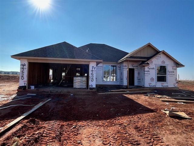 view of unfinished property