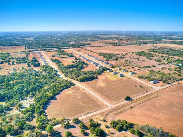 aerial view featuring a rural view