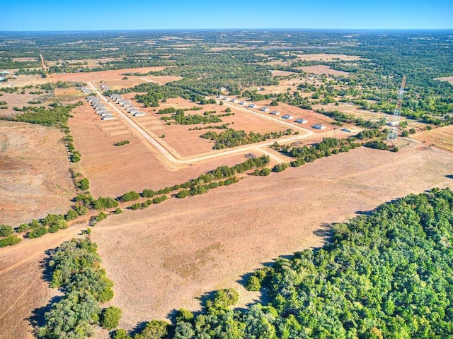 drone / aerial view with a rural view