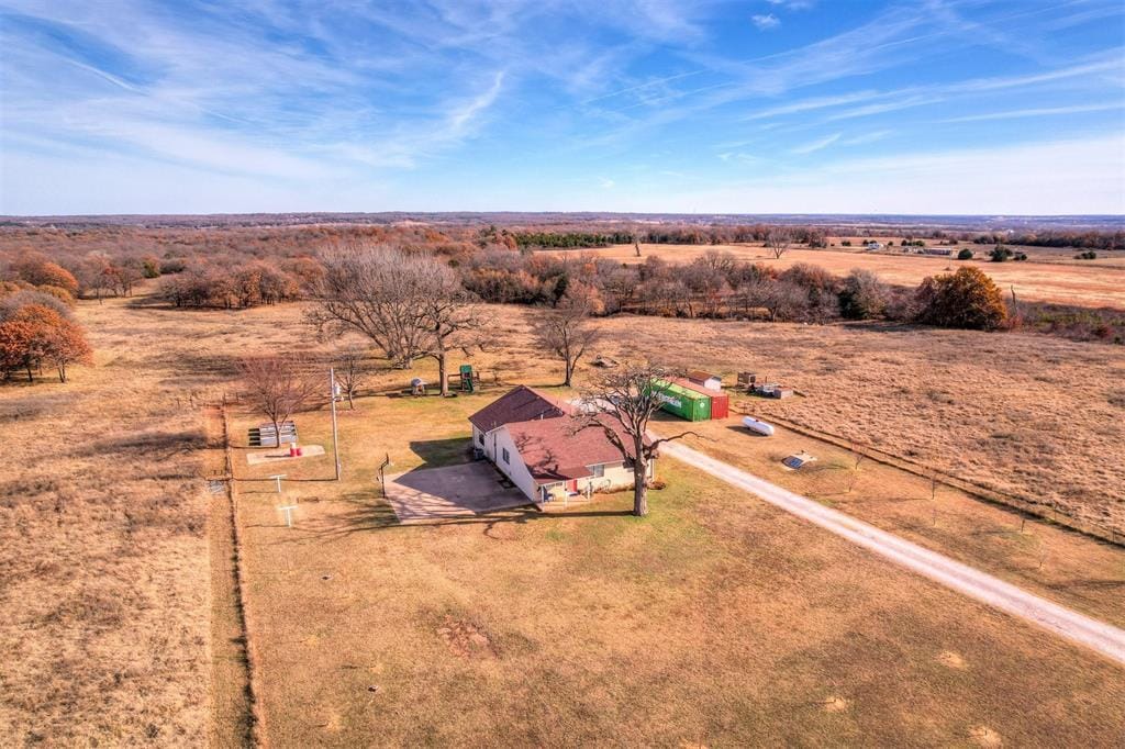 bird's eye view featuring a rural view