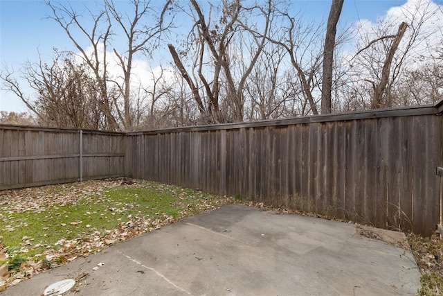 view of yard with a patio area