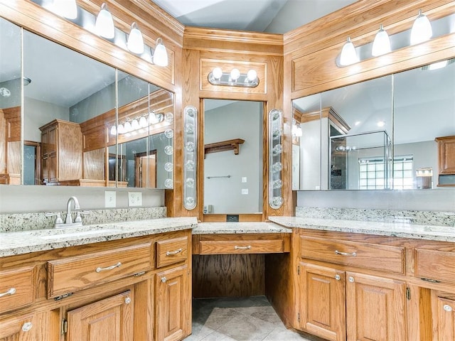 826 S Mustang Rd, Tuttle, OK 73089 - bathroom featuring vanity and tile patterned flooring