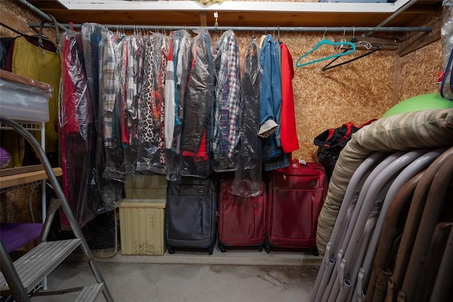 view of walk in closet