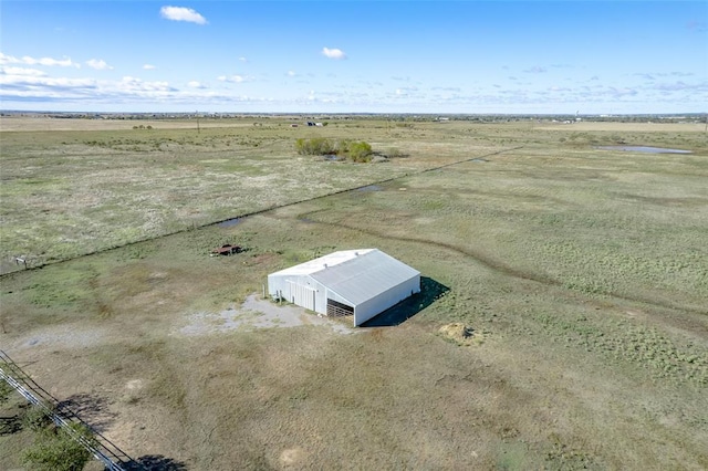 drone / aerial view with a rural view