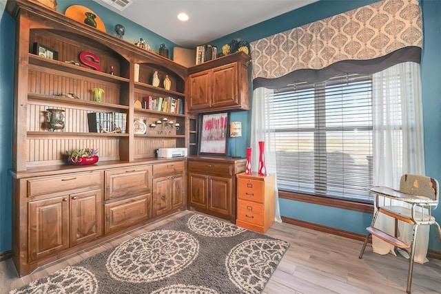 office featuring light hardwood / wood-style floors