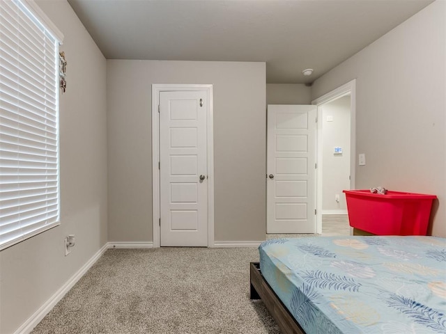 bedroom with carpet floors