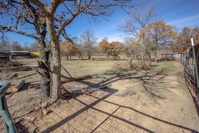 view of yard featuring a rural view