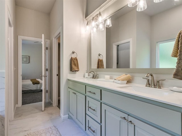 bathroom with vanity