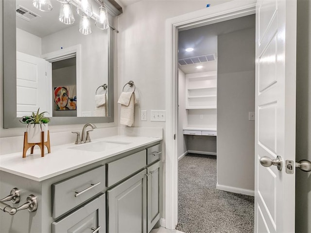 bathroom with vanity