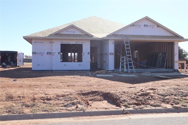 view of unfinished property