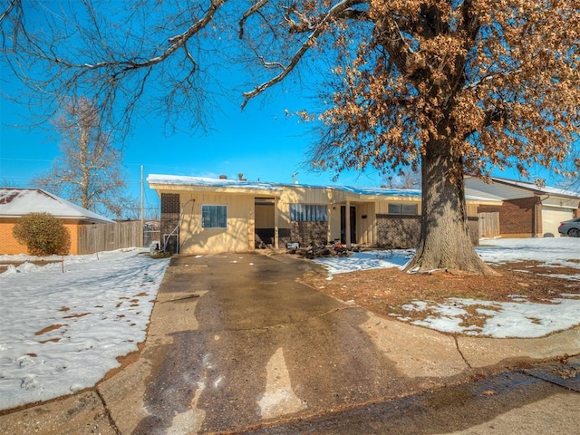 view of ranch-style home