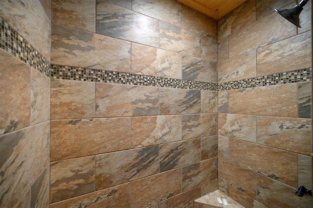 details featuring a tile shower