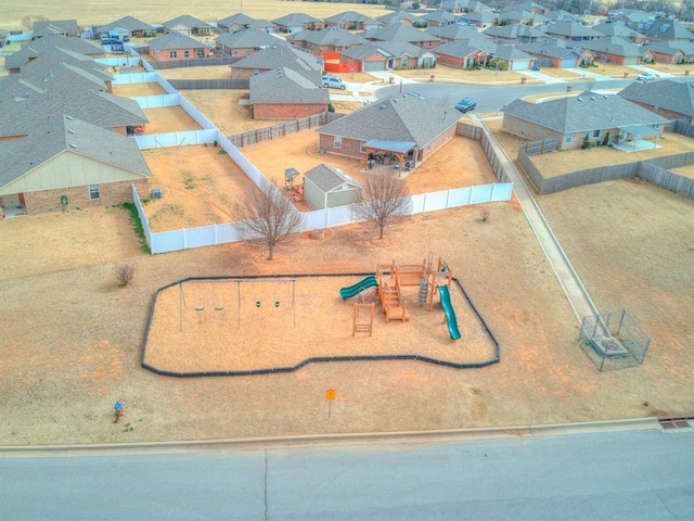 drone / aerial view featuring a residential view