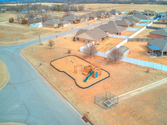 drone / aerial view with a residential view