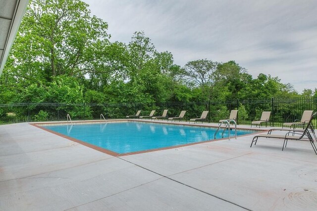 view of pool featuring a patio