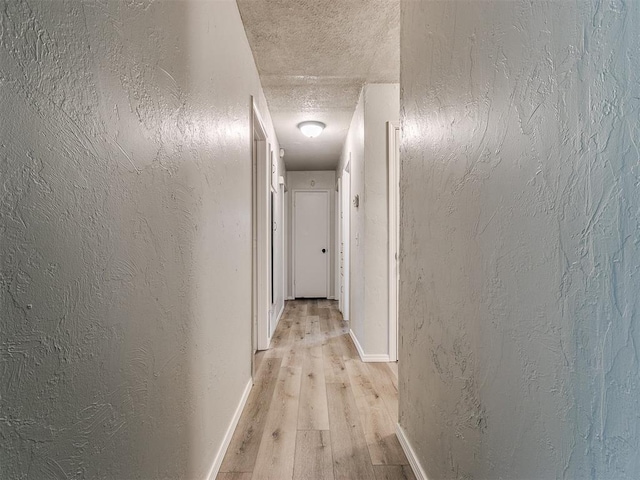 hallway featuring light wood-type flooring