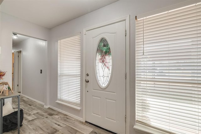 entryway featuring light wood-type flooring