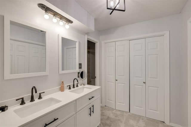 bathroom with vanity