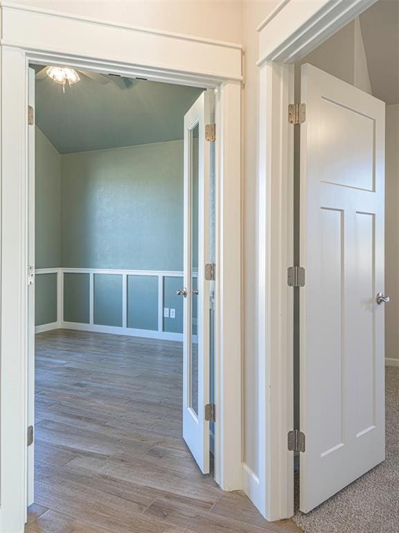 hallway featuring light hardwood / wood-style floors