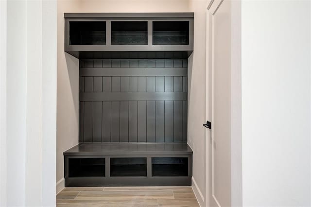 mudroom featuring light wood-type flooring