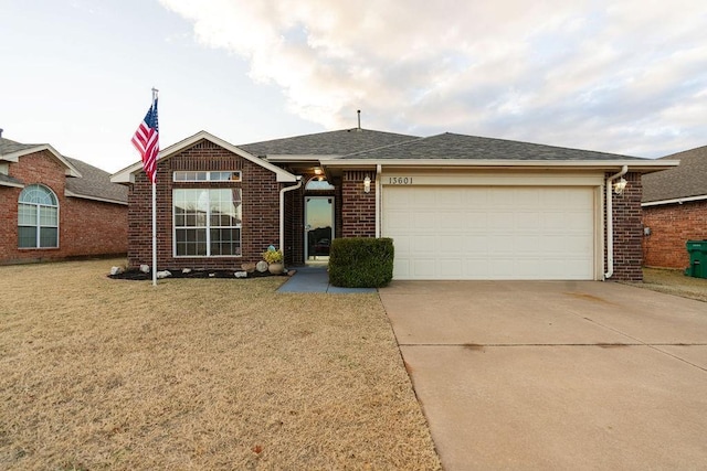 ranch-style home with a garage