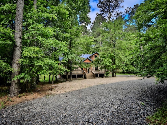 527 High Peak Trl, Broken Bow, OK 74728 - view of yard featuring a wooden deck