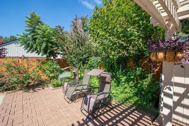 view of patio / terrace with a pergola