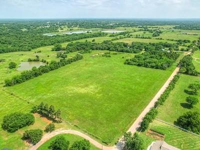 drone / aerial view with a rural view