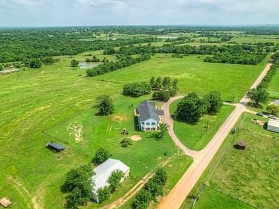 aerial view featuring a rural view