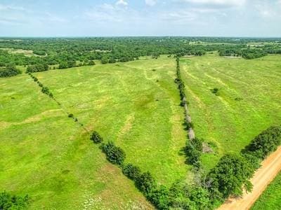 aerial view featuring a rural view