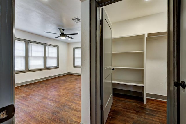 closet featuring visible vents