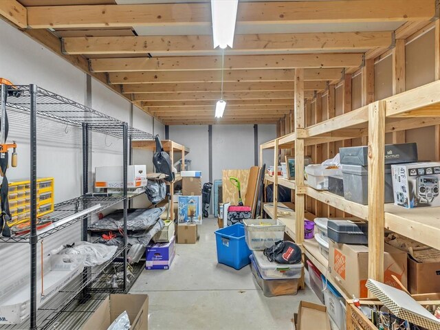 view of storage room