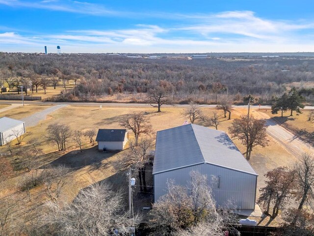 bird's eye view with a rural view