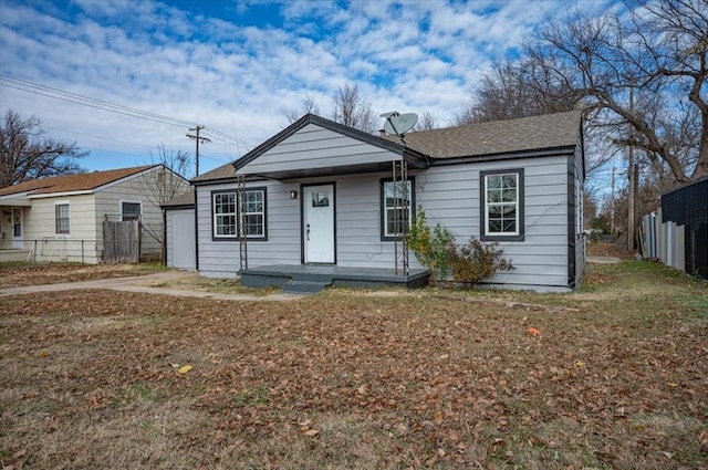 view of bungalow