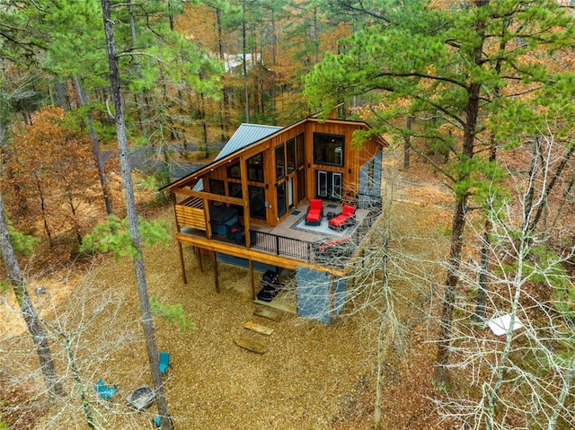 exterior space featuring a deck