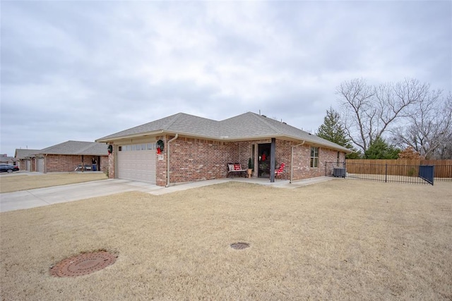 ranch-style house with a garage