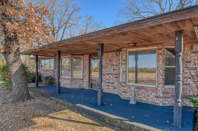 exterior space featuring covered porch