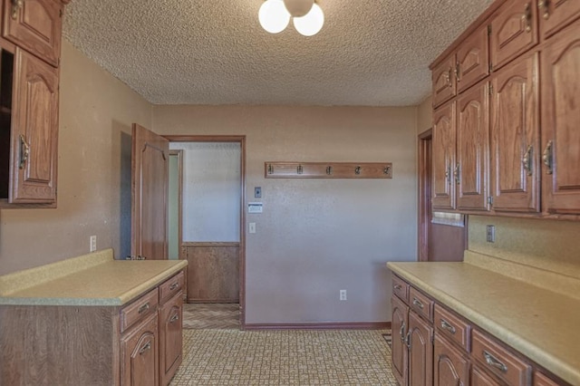 kitchen featuring a textured ceiling