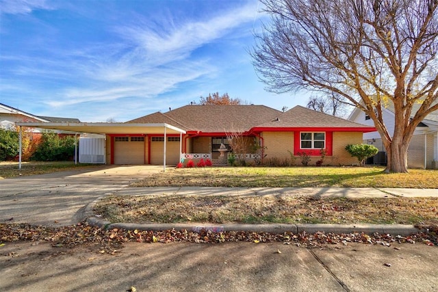 ranch-style house with a carport