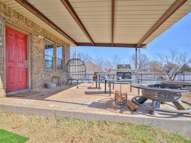 view of patio / terrace featuring grilling area