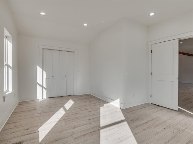 interior space featuring light hardwood / wood-style floors