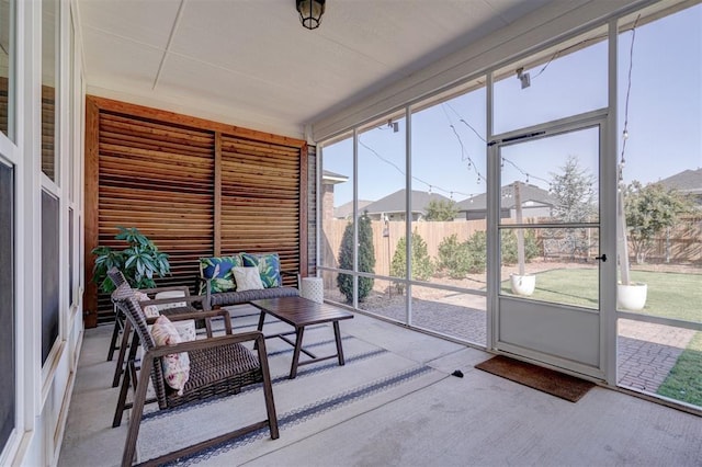 view of sunroom / solarium