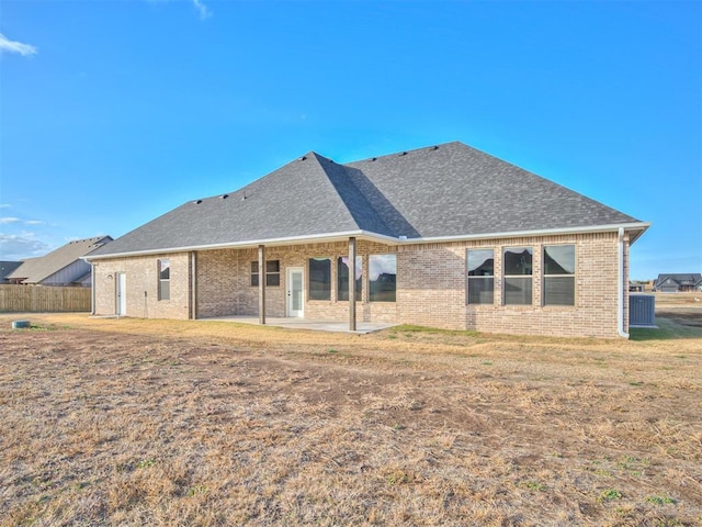 rear view of house with a patio area