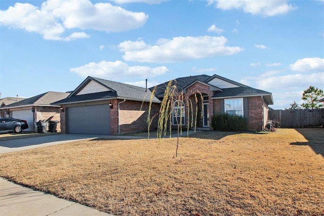 ranch-style home with a garage