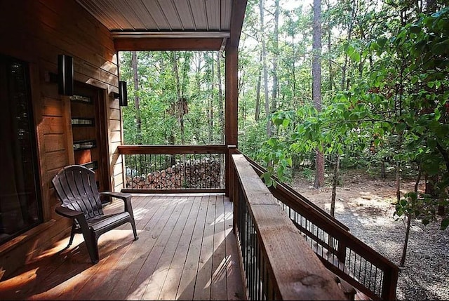 view of wooden deck