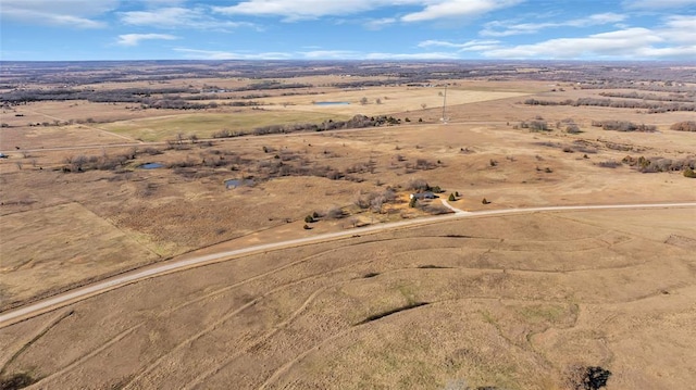 aerial view with a rural view